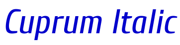 Cuprum Italic font