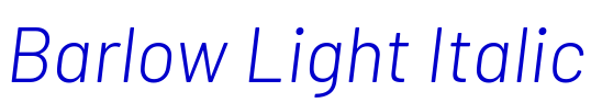 Barlow Light Italic font