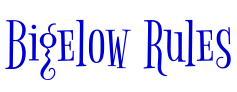 Bigelow Rules font