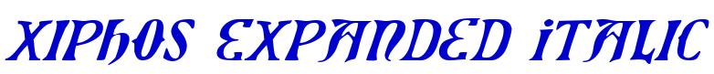 Xiphos Expanded Italic font